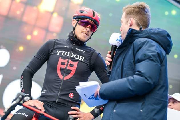Italian Matteo Trentin of Tudor Pro Cycling Team pictured at the start of the E3 Saxo Bank Classic one day cycling race, 208,8km from and to Harelbeke, on Friday 27 March 2026. DAVIDxPINTENS  x169051485x