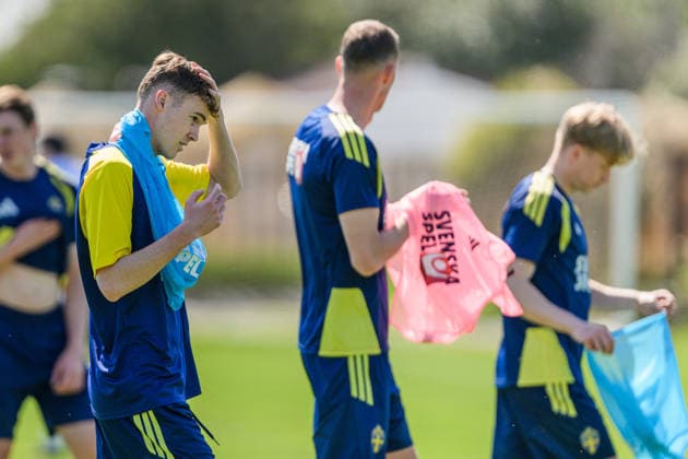 260327 Williot Swedberg of the Swedish national football team at a training session on March 27, 2026 in Valencia Photo Joel Marklund BILDBYRAN code JM JM0811 bbeng fotboll football soccer fotball vm kval fifa world cup qualifier träning practice training sverige sweden sverige a  Copyright: JOELxMARKLUND BB260327JM012