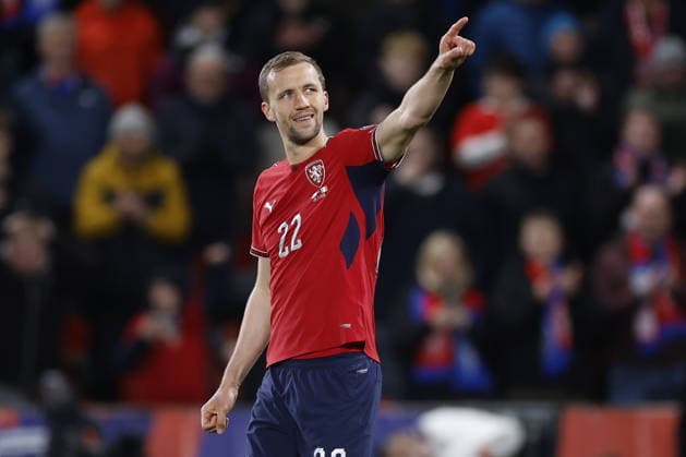 Tomas Soucek (Czech) in semi-final of the European play-off for qualification to the football World Cup, match Czechia vs Ireland, in Prague, Czech Republic, on March 26, 2026. (CTKxPhoto PavelxLebeda) CTKPhotoF202603270010801  CTKPhotoF202603270010801