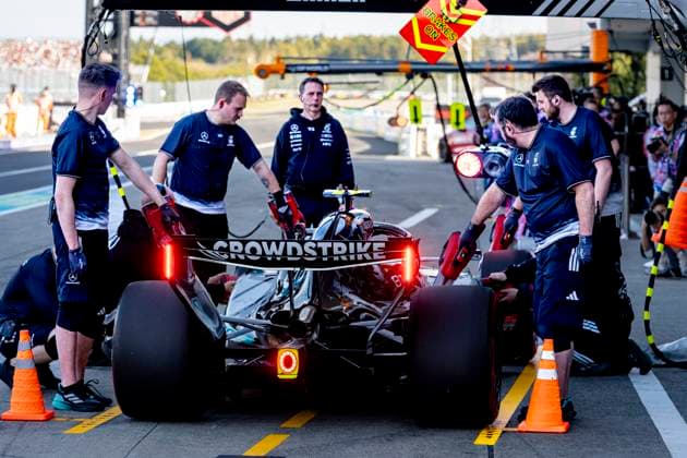 SUZUKA Formula 1 driver Kimi Antonelli of Mercedes AMG Petronas Formula One Team in the pit lane during the Formula 1 Japan Suzuka free practice at the Suzuka Formula 1 circuit on March 27, 2025 in Suzuka, Japan Photo by DeFodi Images