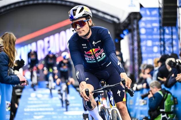 Belgian Arne Marit of Red Bull-BORA-hansgrohe pictured at the start of the E3 Saxo Bank Classic one day cycling race, 208,8km from and to Harelbeke, on Friday 27 March 2026. JASPERxJACOBS  x169053914x