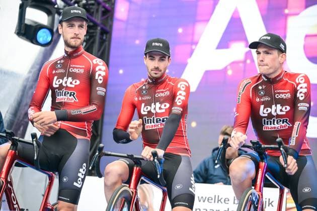 Belgian Vito Braet of Lotto-Intermarche pictured at the start of the E3 Saxo Bank Classic one day cycling race, 208,8km from and to Harelbeke, on Friday 27 March 2026. DAVIDxPINTENS  x169054096x