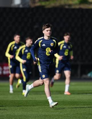 Findlay Curtis of Scotland. Scotland Training Session, International Friendly, Länderspiel, Nationalmannschaft Football, Hampden Park, Glasgow, Scotland, UK - 27 Mar 2026Glasgow Hampden Park United Kingdom EDITORIAL USE ONLY No use with unauthorised audio, video, data, fixture lists, club league logos or live services. Online in-match use limited to 120 images, no video emulation. No use in betting, games or single club league player publications. Copyright: xStuartxWallace Shutterstockx 16788915h