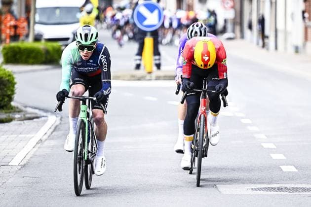 Belgian Stan Dewulf of Decathlon CMA CGM Team pictured in action during the E3 Saxo Bank Classic one day cycling race, 208,8km from and to Harelbeke, on Friday 27 March 2026. JASPERxJACOBS  x169064282x