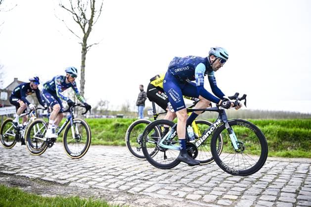 Polish Kamil Gradek of Bahrain Victorious pictured in action during the E3 Saxo Bank Classic one day cycling race, 208,8km from and to Harelbeke, on Friday 27 March 2026. JASPERxJACOBS  x169064755x
