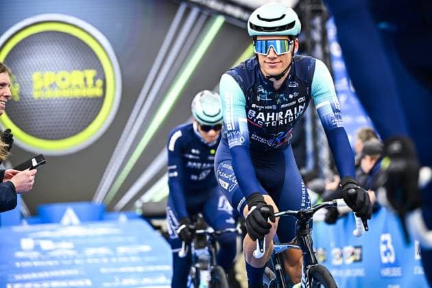 Belgian Alec Segaert of Bahrain Victorious pictured at the start of the E3 Saxo Bank Classic one day cycling race, 208,8km from and to Harelbeke, on Friday 27 March 2026. JASPERxJACOBS  x169069669x