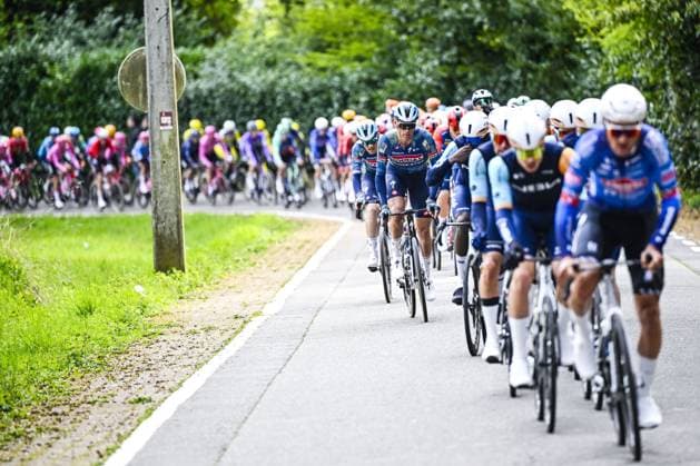 Belgian Warre Vangheluwe of Soudal Quick-Step pictured in action during the E3 Saxo Bank Classic one day cycling race, 208,8km from and to Harelbeke, on Friday 27 March 2026. JASPERxJACOBS  x169070229x