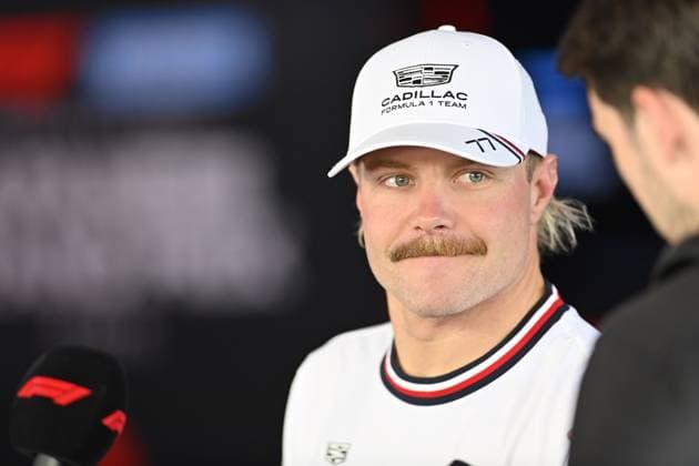 F1 Grand Prix of Japan 2026 - Free Practice SUZUKA, JAPAN - MARCH 27: Valtteri Bottas (77) driving the Cadillac Formula 1 Team - CA01, is seen during an interview after the free practice of the day ahead of the F1 Grand Prix of Japan at Suzuka International circuit on March 27, 2026, in Suzuka, Japan. David Mareuil Anadolu Suzuka Japan. Editorial use only. Please get in touch for any other usage.  Copyright: x2026xAnadoluxDavidxMareuilx