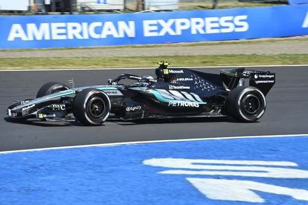 F1 Grand Prix of Japan 2026 SUZUKA, JAPAN - MARCH 27: George RUSSEL (63) driving the Mercedes-AMG PETRONAS Formula One Team - W17 E Performance on track during the free practice ahead of the F1 Grand Prix of Japan at Suzuka International circuit on March 27, 2026, in Suzuka, Japan. David Mareuil Anadolu Suzuka Japan. Editorial use only. Please get in touch for any other usage.  Copyright: x2026xAnadoluxDavidxMareuilx