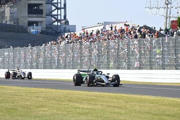 F1 Grand Prix of Japan 2026 SUZUKA, JAPAN - MARCH 27: George RUSSEL (63) driving the Mercedes-AMG PETRONAS Formula One Team - W17 E Performance on track during the free practice ahead of the F1 Grand Prix of Japan at Suzuka International circuit on March 27, 2026, in Suzuka, Japan. David Mareuil Anadolu Suzuka Japan. Editorial use only. Please get in touch for any other usage.  Copyright: x2026xAnadoluxDavidxMareuilx