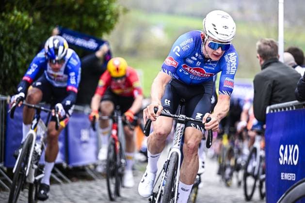 Dutch Tibor Del Grosso of Alpecin-Premier Tech pictured in action during the E3 Saxo Bank Classic one day cycling race, 208,8km from and to Harelbeke, on Friday 27 March 2026. JASPERxJACOBS  x169095508x