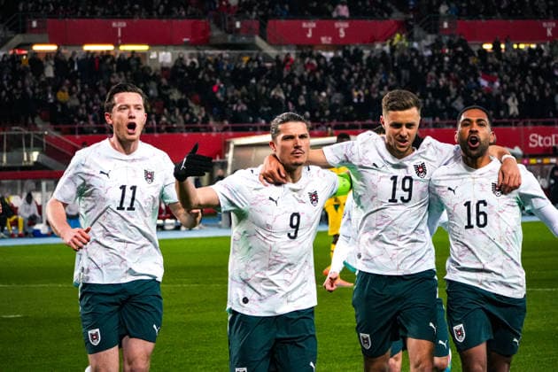 Fussball Österreich, Nationalteam, International Friendly, Länderspiel, Nationalmannschaft Freundschaftliches Länderspiel, FIFA UEFA WM Vorbereitung - ÖFB Österreich vs. Ghana GFA - Ernst-Happel-Stadion (Wien, Österreich): Marcel Sabitzer (Österreich, 9) mit dem Tor zum 1:0 per Elfmeter - Jubel, Torjubel, jubelt *** Football Austria, National Team, International Friendly, Friendly International Match, FIFA UEFA World Cup Preparation ÖFB Austria vs Ghana GFA Ernst Happel Stadium Vienna, Austria Marcel Sabitzer Austria, 9 with the goal to 1 0 by penalty kick cheers, goal celebration, cheers Copyright: xLukasxBierederx