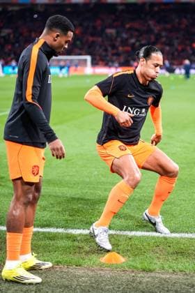 AMSTERDAM , 27Ã03-2026 , Stadium Johan Cruyff Arena, season 2025 2026 , friendly match between The Netherlands and Norway , picture shows Netherlands player Virgil van Dijk during the warming up before the match Netherlands - Norway (friendly) x202683910x Copyright: