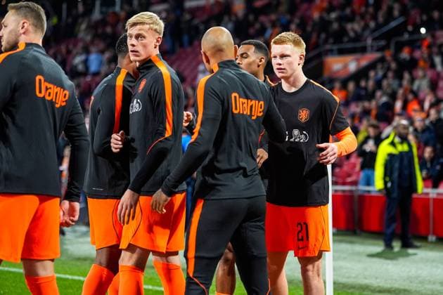 AMSTERDAM , 27Ã03-2026 , Stadium Johan Cruyff Arena, season 2025 2026 , friendly match between The Netherlands and Norway , picture shows Netherlands player Kees Smit during the warming up before the match Netherlands - Norway (friendly) x202683919x Copyright: