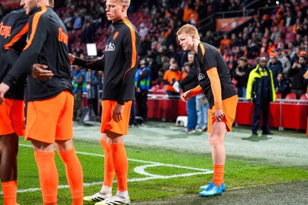 AMSTERDAM , 27Ã03-2026 , Stadium Johan Cruyff Arena, season 2025 2026 , friendly match between The Netherlands and Norway , picture shows Netherlands player Kees Smit during the warming up before the match Netherlands - Norway (friendly) x202683921x Copyright:
