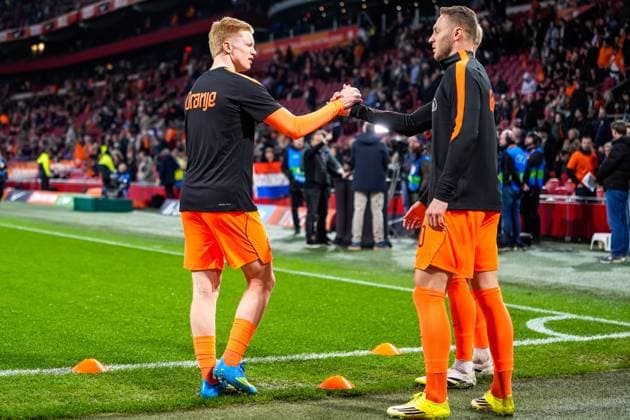 AMSTERDAM , 27Ã03-2026 , Stadium Johan Cruyff Arena, season 2025 2026 , friendly match between The Netherlands and Norway , picture shows Netherlands player Kees Smit during the warming up before the match Netherlands - Norway (friendly) x202683923x Copyright: