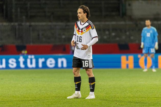 27 03 2026, Germany, Football, Germany vs Northern Ireland, Matchday 8, Season 2025 2026, Eintracht Stadion Braunschweig Mika Baur Germany,16 Copyright: xMichellexLukax