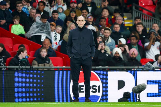 England v Uruguay, International Thomas Tuchel England Manager during the England v Uruguay International Friendly, Länderspiel, Nationalmannschaft match at Wembley Stadium, London, England on 27 March 2026 Credit: Ian Stephen Every Second Media Editorial use only. All images are copyright Every Second Media Limited. No images may be reproduced without prior permission. Copyright: xIMAGO EveryxSecondxMediax ESM-1881-0010 IanxStephenx xEveryxSecondxMediax