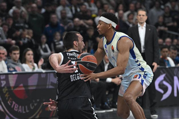 PARTIZAN vs VALENCIA ALEKSEJ POKUSEVSKI vs KAMERON TAYLOR basketball Partizan vs Valencia basket Euroleague at Beogradska arena, Belgrade 27.03.2026 Foto: BASKETBALL, EUROLEAGUE, PARTIZAN, VALENCIA BASKET Belgrade Belgrade arena Serbia Copyright: xMarkoxMetlas xMNxPressx