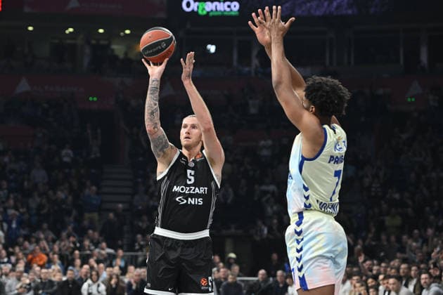 PARTIZAN vs VALENCIA DYLAN OSETKOWSKI Dilan Osetkovski basketball Partizan vs Valencia basket Euroleague at Beogradska arena, Belgrade 27.03.2026 Foto: BASKETBALL, EUROLEAGUE, PARTIZAN, VALENCIA BASKET Belgrade Belgrade arena Serbia Copyright: xMarkoxMetlas xMNxPressx