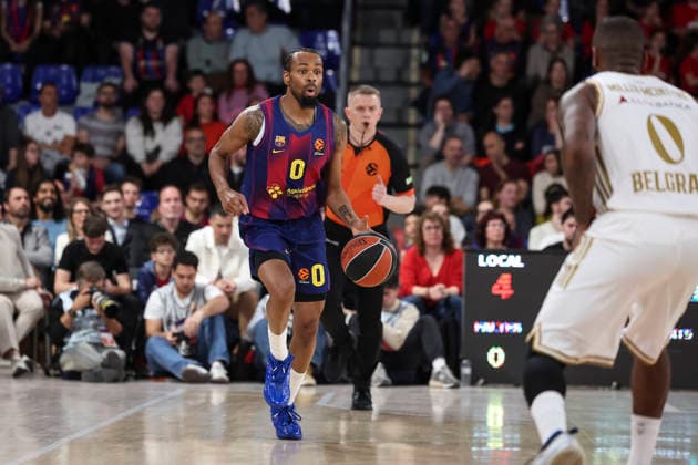 March 27, 2026, Barcelona, Barcelona, Spain: Kevin Punter of FC Barcelona, Barca in action during the EuroLeague Regular Season Round 34 match played between FC Barcelona and Crvena Zvezda Meridianbet Belgrade at Palau Blaugrana on March 27, 2026 in Barcelona, Spain. FC Barcelona V Crvena Zvezda Meridianbet Belgrade - Euroleague 2025 2026  - ZUMAa181 20260327_zaa_a181_043 Copyright: xJavierxBorregox