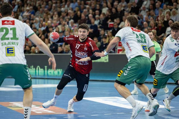 DAIKIN HBL SG Flensburg Handewitt vs GWD Minden 27 03 26 Marko Grgic Nr 17, SG Flensburg Handewitt vs Tom Bergner Nr 28, GWD Minden DAIKIN HBL SG Flensburg Handewitt vs GWD Minden, GP JOULE Arena on 27 03 26 Copyright: xBEAUTIFULxSPORTS MarioxM.xKobergx