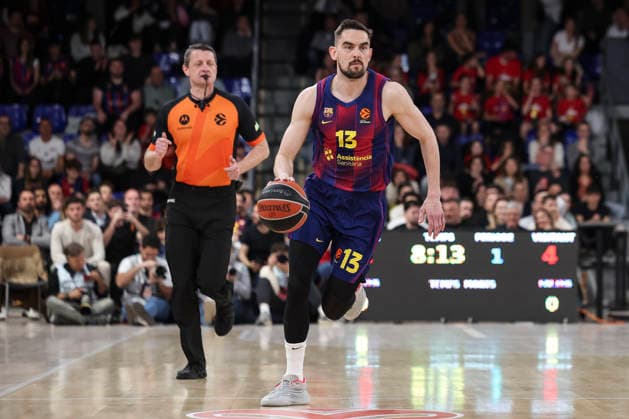March 27, 2026, Barcelona, Barcelona, Spain: Jan Vesely of FC Barcelona, Barca in action during the EuroLeague Regular Season Round 34 match played between FC Barcelona and Crvena Zvezda Meridianbet Belgrade at Palau Blaugrana on March 27, 2026 in Barcelona, Spain. Barcelona Spain - ZUMAa181 20260327_zaa_a181_042 Copyright: xJavierxBorregox