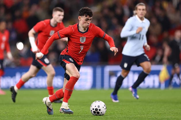 England gegen Uruguay 27. März 2026, Wembley Internationales Fußball-Freundschaftsspiel England gegen Uruguay Phil Foden von England Foto Jacques Feeney Abseits London UK  Copyright: xJacquesxFeeneyx xOffsidexOffside