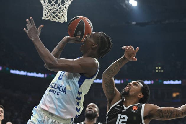 PARTIZAN vs VALENCIA BRANCOU BADIO basketball Partizan vs Valencia basket Euroleague at Beogradska arena, Belgrade 27.03.2026 Foto: BASKETBALL, EUROLEAGUE, PARTIZAN, VALENCIA BASKET Belgrade Belgrade arena Serbia Copyright: xMarkoxMetlas xMNxPressx