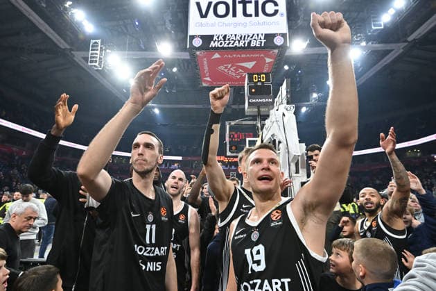 PARTIZAN vs VALENCIA ALEKSEJ POKUSEVSKI, ARIJAN LAKIC basketball Partizan vs Valencia basket Euroleague at Beogradska arena, Belgrade 27.03.2026 Foto: BASKETBALL, EUROLEAGUE, PARTIZAN, VALENCIA BASKET Belgrade Belgrade arena Serbia Copyright: xMarkoxMetlas xMNxPressx