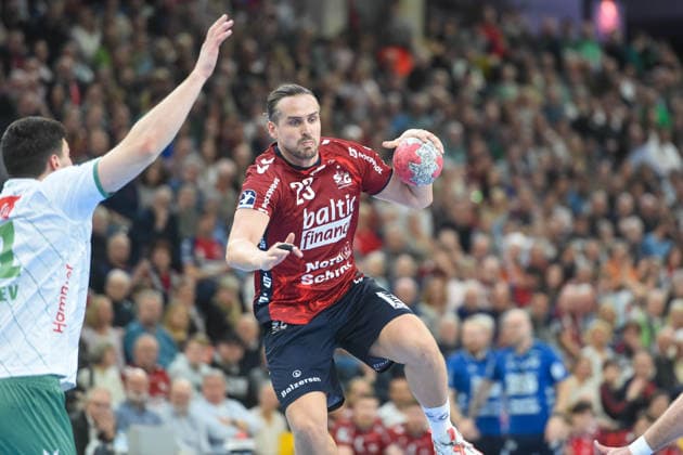 Handball I Men I Season 2025 2026 I Bundesliga I 26 Matchday I SG Flensburg Handewitt GWD Minden I 27 03 2026 Kent Robin Tönnesen 23, SG Flensburg Handewitt Copyright: xLobeca JanxKirschnerx