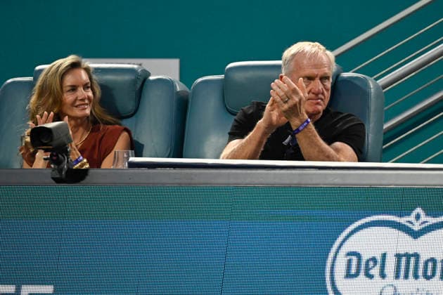 March 27, 2026, Miami Gardens, Fl, United States: Golfer Greg Norman is seen at the Alexander Zverev of Germany and Jannik Sinner of Italy MenÃ¢â‚¬â ¢s Semifinal match of the Miami Open Presented by Itau at Hard Rock Stadium on March 27, 2026 in Miami Gardens, Florida. Florida. Miami Gardens United States - ZUMAsd3_ 20260327_znp_sd3_035 Copyright: xMichelexEvexSandbergx