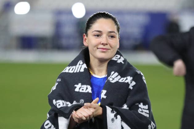 Google Pixel Womens Bundesliga, FC Carl Zeiss Jena RB Leipzig 27 03 2026 Olivia Alcaide 9, Carl Zeiss Jena Football, Google Pixel Womens Bundesliga, Season 2025 2026, 22 Matchday FC Carl Zeiss Jena vs RB Leipzig on 27 03 2026, Ernst Abbe Sportfeld, ad hoc Arena, Jena DFB REGULATIONS PROHIBIT ANY USE OF PHOTOGRAPHS AS IMAGE SEQUENCES AND OR QUASI VIDEO Copyright: xBEAUTIFULxSPORTS JanxKaeferx