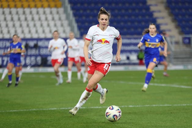 Google Pixel Womens Bundesliga, FC Carl Zeiss Jena RB Leipzig 27 03 2026 Sandra Starke 13, RB Leipzig Soccer, Google Pixel Womens Bundesliga, Season 2025 2026, 22 Matchday FC Carl Zeiss Jena vs RB Leipzig on 27 03 2026, Ernst Abbe Sportfeld, ad hoc Arena, Jena DFB REGULATIONS PROHIBIT ANY USE OF PHOTOGRAPHS AS IMAGE SEQUENCES AND OR QUASI VIDEO Copyright: xBEAUTIFULxSPORTS JanxKaeferx