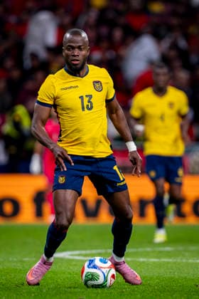 Morocco v Ecuador - International Friendly, Länderspiel, Nationalmannschaft Enner Valencia of Ecuador is in action with the ball during an international friendly match between Morocco and Ecuador at at Estadio Riyadh Air Metropolitano in Madrid, Spain on March 27, 2026. Madrid Estadio Riyadh Air Metropolitano Madrid Spain Copyright: xAlbertoxGardinx AGardin_20260327_Morocco_Ecuador_0917
