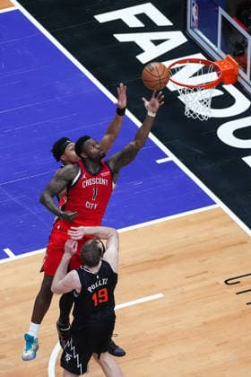 New Orleans Pelicans vs Toronto Raptors TORONTO, CANADA - MARCH 27 : Zion Williamson (1) of New Orleans Pelicans in action during the NBA, Basketball Herren, USA basketball game between New Orleans Pelicans and Toronto Raptors at the Scotiabank Arena on March 27, 2026 in Toronto, Ontario, Canada. Mert Alper Dervis Anadolu Ontario Canada. Editorial use only. Please get in touch for any other usage.  Copyright: x2026xAnadoluxMertxAlperxDervisx