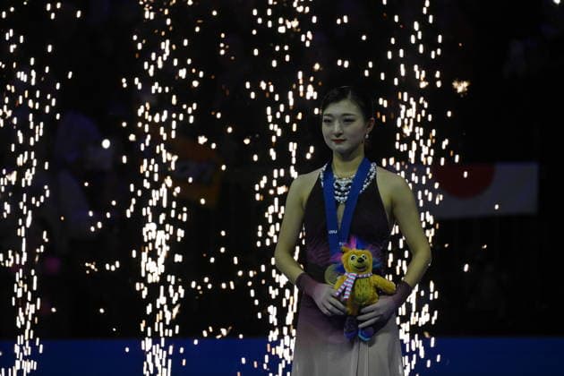 ISU Figure skating, Eiskunstlauf World Championships 2026 at the O2 Arena in Prague, Czech Republic - 27 Mar 2026 Gold medalist Kaori Sakamoto of Japan as seen during the medal ceremony for the Women competition at the ISU Figure Skating World Championships 2026 at the O2 Arena. ISU Figure Skating World Championships 2026 takes place from 24th to 29th of March in Prague, Czech Republic. Prague Czech Republic Copyright: xTomasxTkacikx xSOPAxImagesx 20260327-ISU-women-27