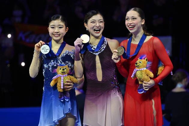 Figure skating, World Championships in Prague, womens singles, award ceremony