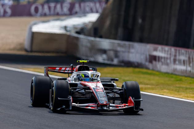 28th March 2026; Suzuka Circuit, Suzuka, Japan; 2026 FIA Formula 1 Japanese Grand Prix; Free Practice Three; Oliver Bearman (87) of TGR Haas F1 Team and Great Britain during practice 3 StephenxBlackberry