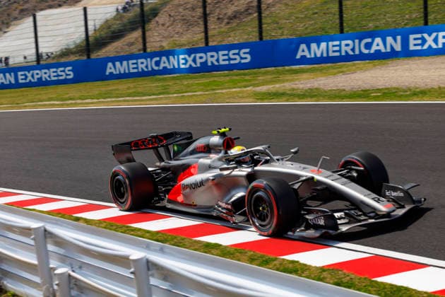 28th March 2026; Suzuka Circuit, Suzuka, Japan; 2026 FIA Formula 1 Japanese Grand Prix; Free Practice Three; Gabriel Bortoleto (5) of Audi Revolut F1 Team and Brazil during practice 3 StephenxBlackberry