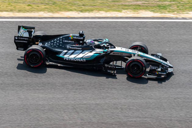 28th March 2026; Suzuka Circuit, Suzuka, Japan; 2026 FIA Formula 1 Japanese Grand Prix; Free Practice Three; George Russell (63) of Great Britain and Mercedes-AMG PETRONAS Formula One Team during the Third Practice Session KeiichixMiyashita