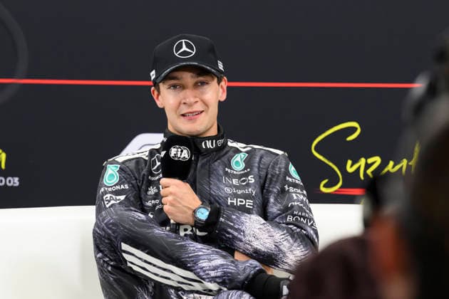 Formula 1 Aramco Japanese Grand Prix 2026 Kohei HIROTA OVERTAKE MAXPPP - Suzuka 28 03 2026 63 RUSSELL George (gbr), Mercedes-AMG PETRONAS Formula One Team, portrait at the Formula 1 Aramco Japanese Grand Prix 2026, the 3rd round of the 2026 FIA Formula 1 World Championship, WM, Weltmeisterschaft at the Suzuka Circuit in Suzuka, Japan, from 26 to 29 March 2026 Suzuka Suzuka Circuit Japan  Copyright: xOVERTAKE MAXPPPxKoheixHIROTAx OVT202603284539 OVT202603284539