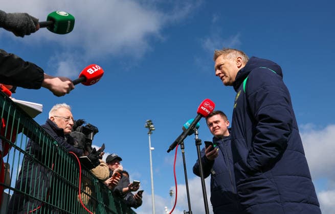 Republic of Ireland Squad Training, FAI National Training Centre, Abbotstown 28 3 2026 Manager Heimir Hallgrimsson speaks to the media Heimir Hallgrimsson speaks to the media 28 3 2026  Copyright: x INPHO RyanxByrnex RB1_9615