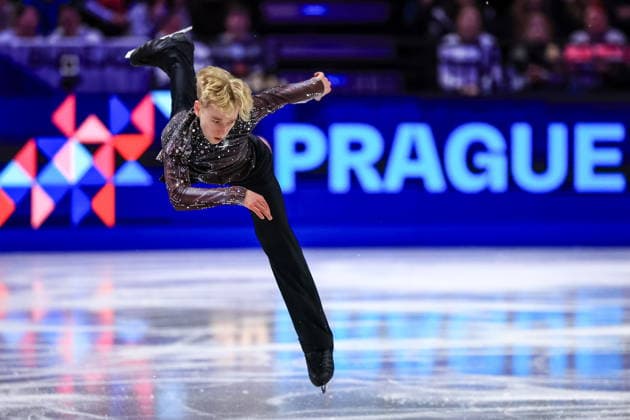Sport Bilder des Tages ISU Figure skating, Eiskunstlauf World Championships 2026 - Day 4 Andreas Nordeback of Sweden performs in the Men Free Skating during the ISU Figure Skating World Championships 2026 in Prague, Czech Republic, 28 March 2026. PRAGUE Czech Republic  Copyright: xMARTINxDIVISEKx