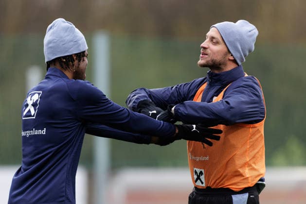 SOCCER - AUT vs KOR, test match VIENNA,AUSTRIA,28.MAR.26 - SOCCER - OEFB international test match, Austria vs South Korea, preview, training Team AUT. Image shows Carney Chukwuemeka and Marko Arnautovic (AUT).  GEPAxpictures xArminxRauthner
