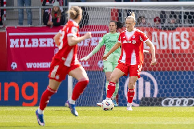 Magdalena Eriksson 5 FC Bayern Muenchen , FC Bayern Frauen Muenchen 1 FC Nuernberg, Google Pixel Frauenbundesliga, 22 Spieltag, 28 03 26 DFB regulations prohibit any use of photographs as image sequences and or quasi video kolbert press Muenchen Bayern Germany Copyright: xkolbert-press UlrichxGamelx