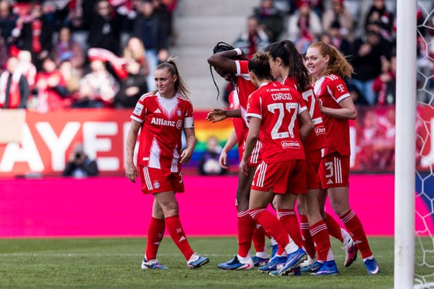 Google Pixel Womens Bundesliga, FC Bayern Munich 1 FC Nuremberg 28 03 2026 Cheering for 1 0 by Edna Imade FC Bayern Munich, 29 , Goal, Goal celebration Google Pixel Womens Bundesliga, FC Bayern Munich 1 FC Nuremberg, Munich, FC Bayern Campus on 28 03 2026 DFB REGULATIONS PROHIBIT ANY USE OF PHOTOGRAPHS AS IMAGE SEQUENCES AND OR QUASI VIDEO Copyright: xBEAUTIFULxSPORTS Wunderlx