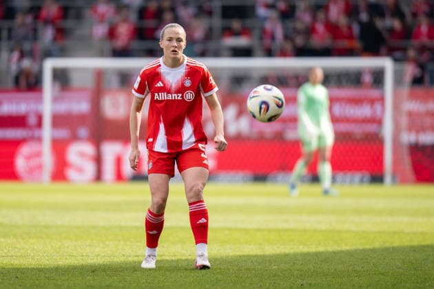 Magdalena Eriksson 5 FC Bayern Muenchen , FC Bayern Frauen Muenchen 1 FC Nuernberg, Google Pixel Frauenbundesliga, 22 Spieltag, 28 03 26 DFB regulations prohibit any use of photographs as image sequences and or quasi video kolbert press Muenchen Bayern Germany Copyright: xkolbert-press UlrichxGamelx