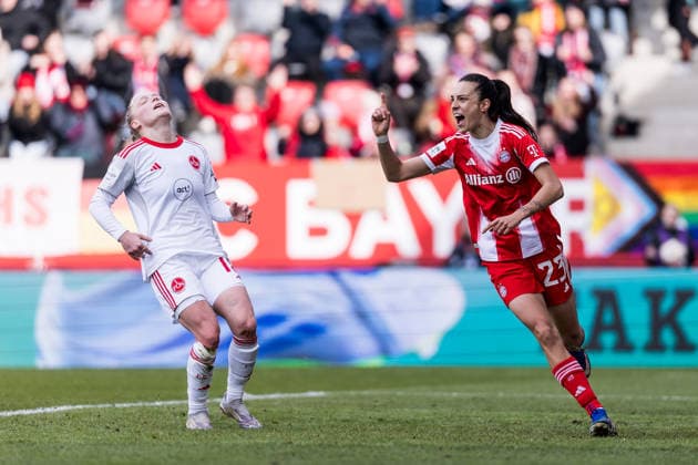 Google Pixel Womens Bundesliga, FC Bayern Munich 1 FC Nuremberg 28 03 2026 Cheering for 2 0 by Natalia Padilla Bidas FC Bayern Munich, 23 , Goal, Goal celebration Google Pixel Womens Bundesliga, FC Bayern Munich 1 FC Nuremberg, Munich, FC Bayern Campus on 28 03 2026 DFB REGULATIONS PROHIBIT ANY USE OF PHOTOGRAPHS AS IMAGE SEQUENCES AND OR QUASI VIDEO Copyright: xBEAUTIFULxSPORTS Wunderlx