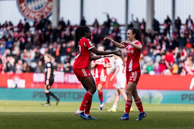 Google Pixel Womens Bundesliga, FC Bayern Munich 1 FC Nuremberg 28 03 2026 Cheering for 2 0 by Natalia Padilla Bidas FC Bayern Munich, 23 , Goal, Goal celebration Google Pixel Womens Bundesliga, FC Bayern Munich 1 FC Nuremberg, Munich, FC Bayern Campus on 28 03 2026 DFB REGULATIONS PROHIBIT ANY USE OF PHOTOGRAPHS AS IMAGE SEQUENCES AND OR QUASI VIDEO Copyright: xBEAUTIFULxSPORTS Wunderlx
